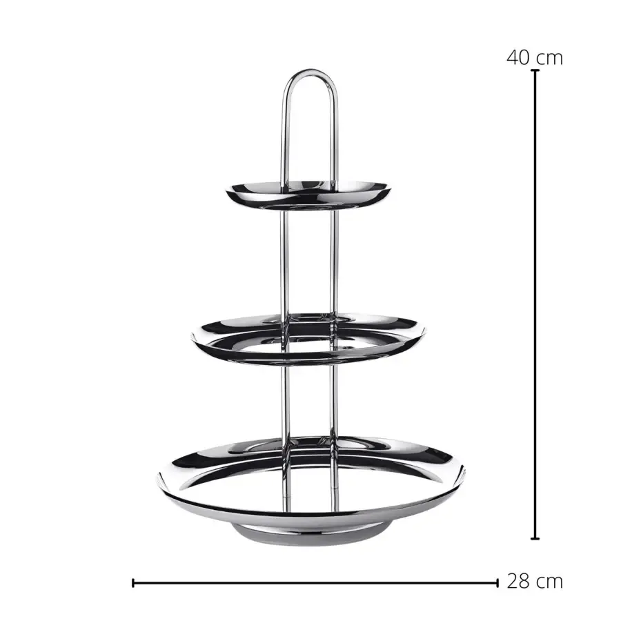 Etagere silber APUS Edzard Höhe 40 cm – Bild 3