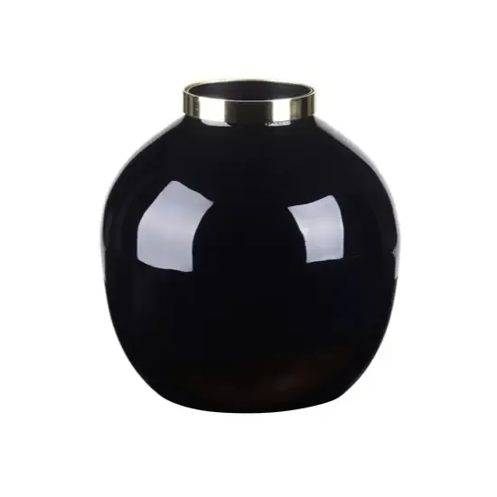 Vase modern rund SAIGON GiftCompany schwarz D 25 cm – Bild 4