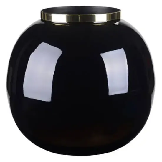 Vase modern rund SAIGON GiftCompany schwarz D 25 cm – Bild 3