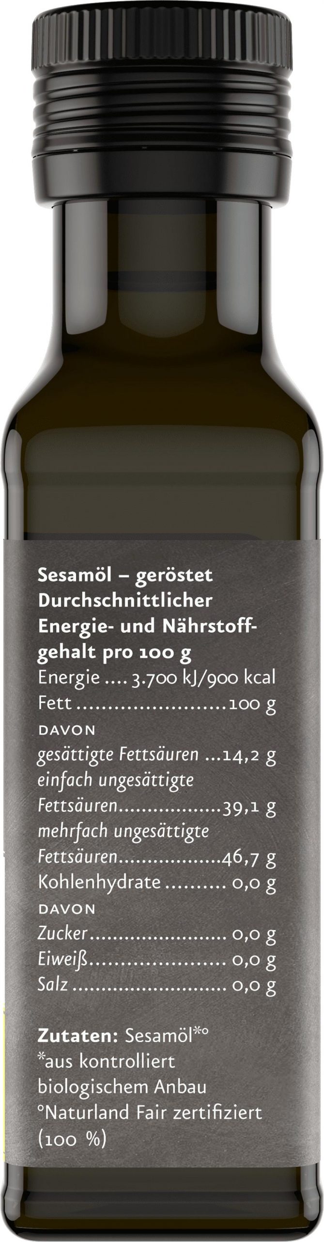 Sesamöl mild geröstet bio 100ml – Bild 4